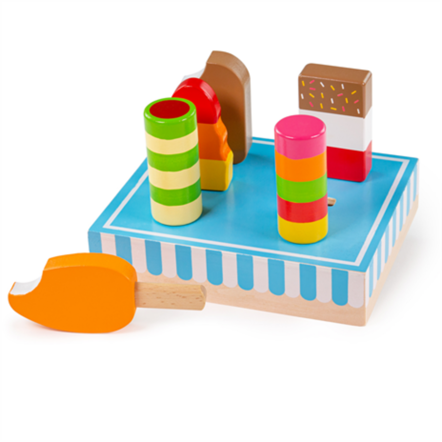 Bigjigs Toys Ice Lollies & Stand - Suitable 18 Months+