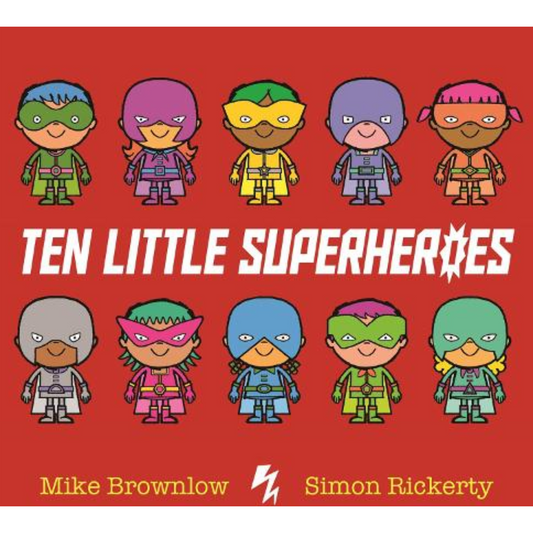Ten Little Superheroes Hardback Book By Mike Brownlow - Interest age 0-5 years