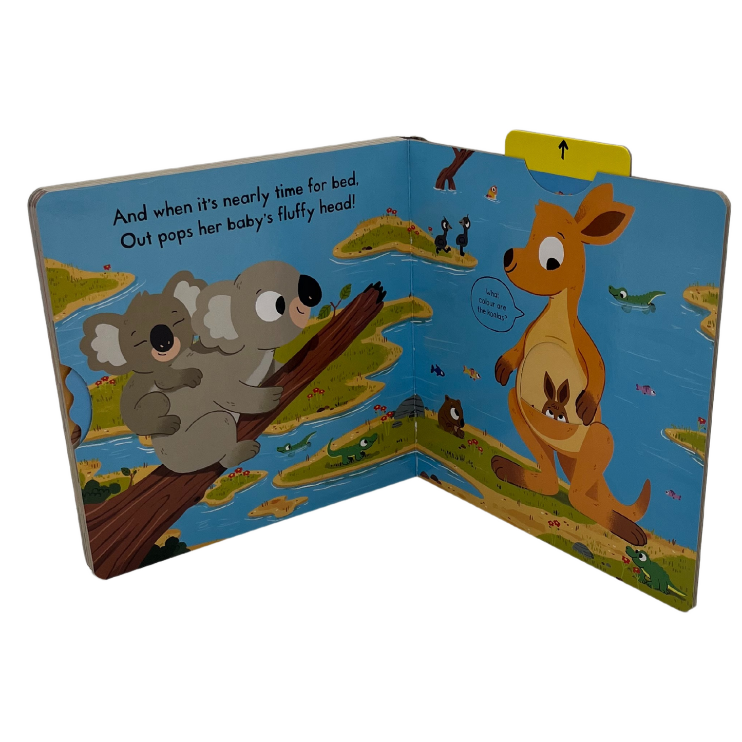 Busy Kangaroo, Push, Pull and Slide Board Book - Interest age 1-4 Years