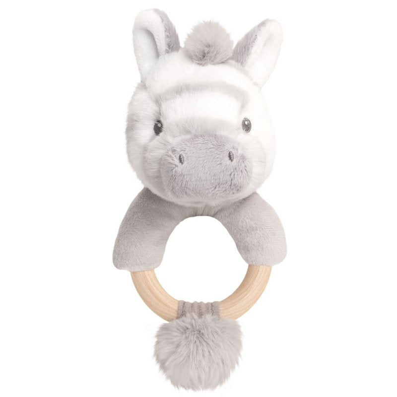 Keeleco Cuddle Zebra Ring Rattle - Keel Toys - 0 Months+