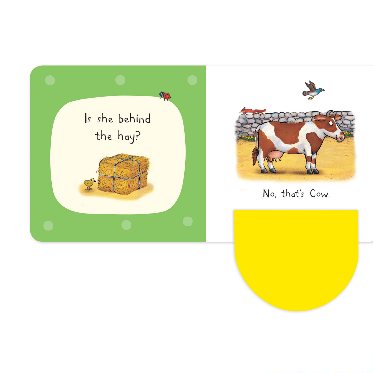 Who's Hiding on The Farm Hardback Book with Felt Flaps By Axel Scheffler - Interest age 0-3 Years